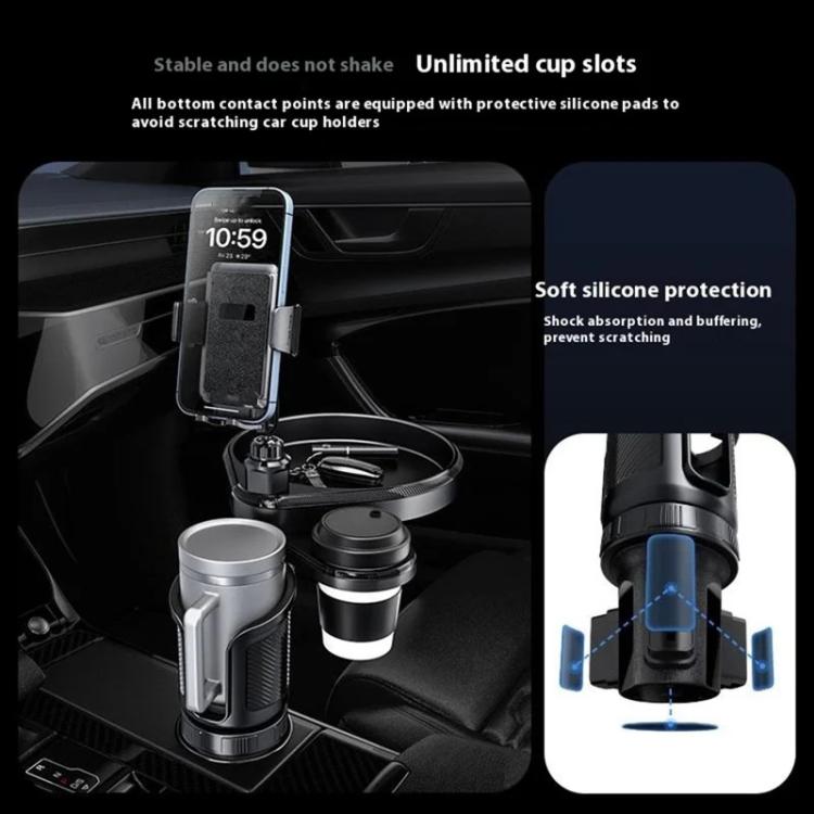 CP242 Universal 4 in 1 Car Phone Holder Cup Holder Tray Stand Car Cup Holder Expansion Tray, CP242