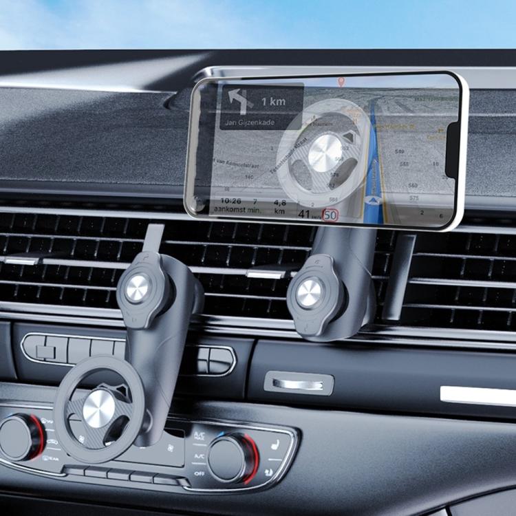 C243C Vehicle Air Vent Cellphone Navigation Bracket Rotating Magnetic Car Phone Holder