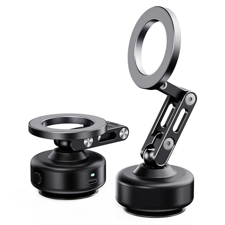 X93 360 Degree Rotation Electric Vacuum Suction Cup Aluminum Alloy Magnetic Car Cellphone Mount, X93 (Black), X93 (Grey)