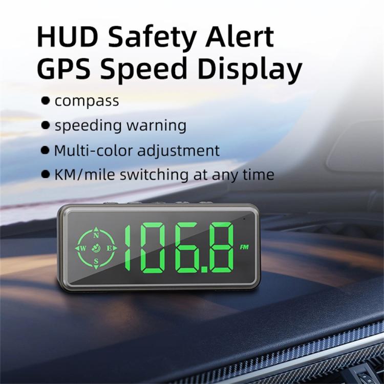 C79 Overspeed Head-Up Warning Device Vehicle Multifunctional HUD GPS Speedometer Display