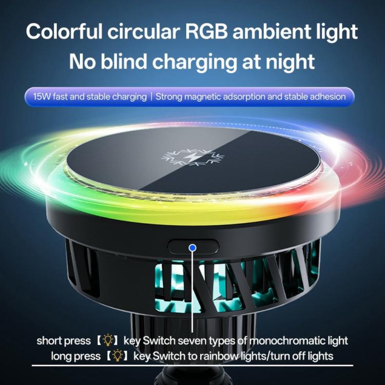 S10 Fast Charging Phone Holder 15W Magnetic Wireless Car Charger, S10