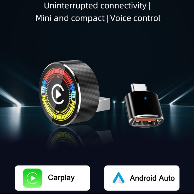 M47 2 in 1 AI Box CarPlay / Android Auto Wired to Wireless Converter Car Wireless Adapter, M47