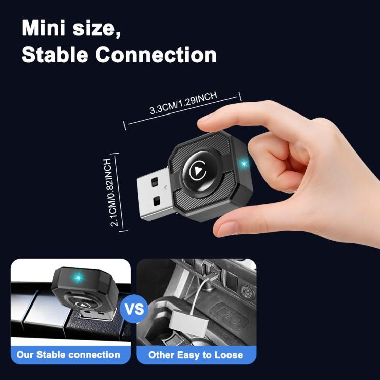 M32 CarPlay / Android Auto Vehicles Wired to Wireless Converter 2 in 1 AI Box Wireless Car Adapter, M32