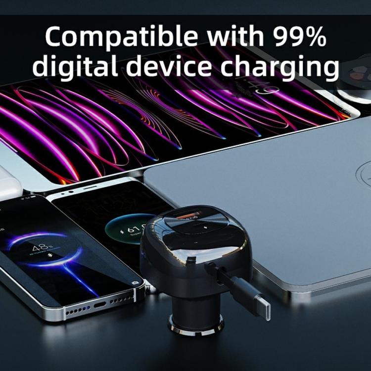 K10 Multi Port Fast Charging Cigarette Lighter PD 20W QC3.0 Dual Output Car Charger