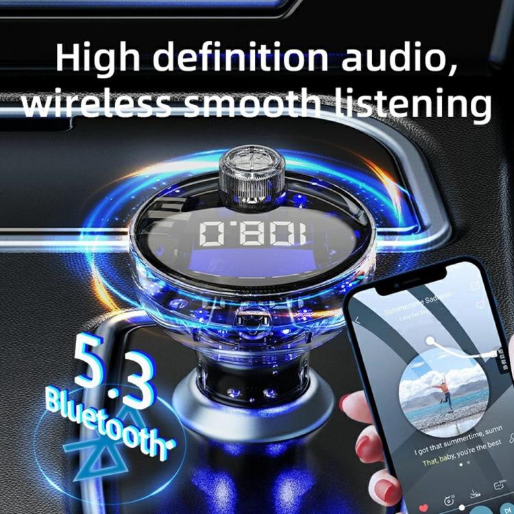 C10 USB / Type-C Multifunctional Car MP3 Player BT Hands-Free FM Transmitter Car Charger, C10
