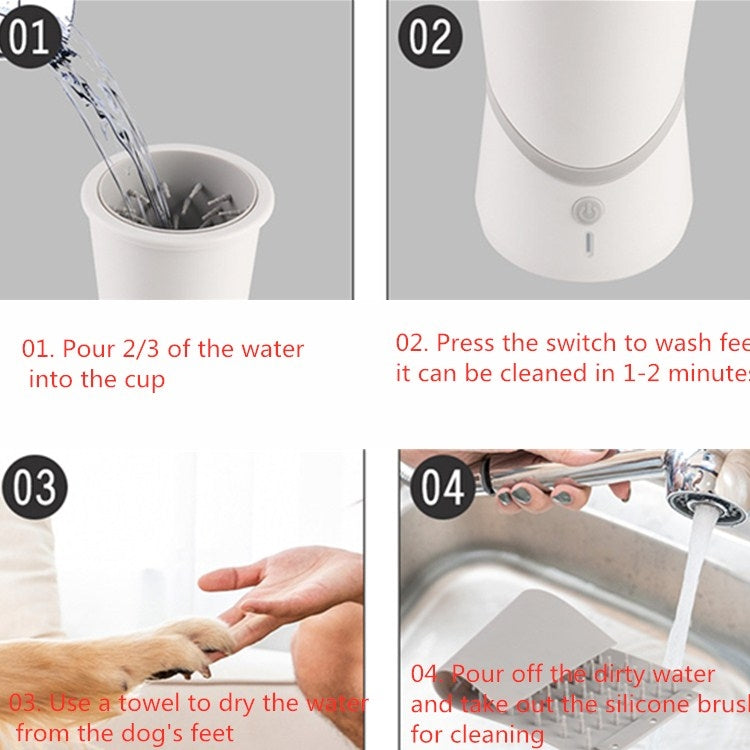 HS-XJB01 USB Rechargeable Pet Automatic Electric Dog Foot Washing Cup, HS-XJB01 Dog Foot Washing Cup