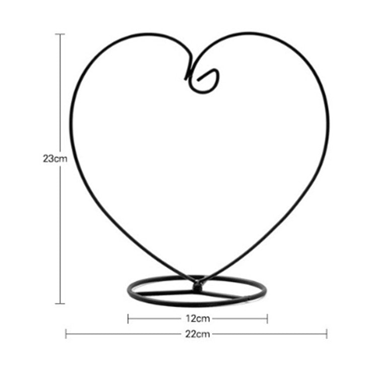 Heart-shaped Flower Stand Iron Frame Micro Landscape Ecological Bottle Shelf, Micro Landscape Shelf