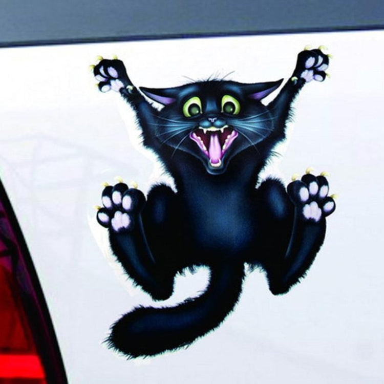 5 PCS Black Cat Pattern Halloween Car Sticker Decor, Black Cat