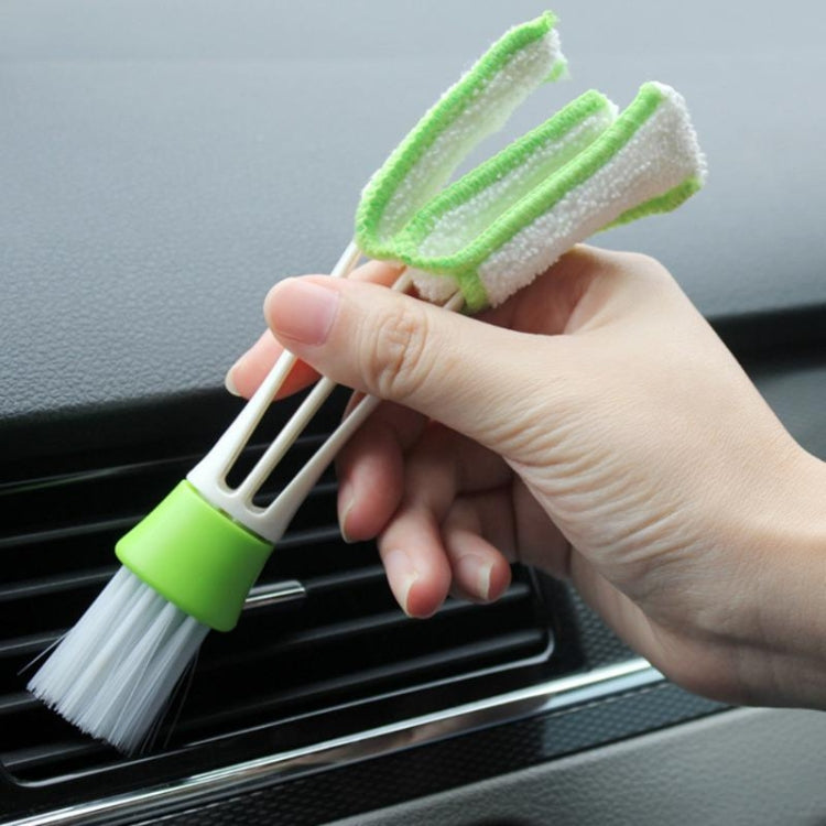2 PCS Plastic Car Cleaning Brush Double Ended Car Air Vent Slit Cleaner Brush Dusting Blinds Keyboard Cleaning Brushes Cleaner, 2 PCS