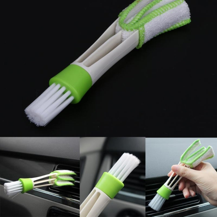 2 PCS Plastic Car Cleaning Brush Double Ended Car Air Vent Slit Cleaner Brush Dusting Blinds Keyboard Cleaning Brushes Cleaner, 2 PCS