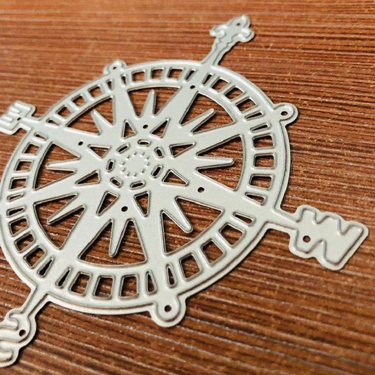 Compass Knife Mold Puzzle Handmade Greeting Card Album Making Cutting Template, Compass Shpae