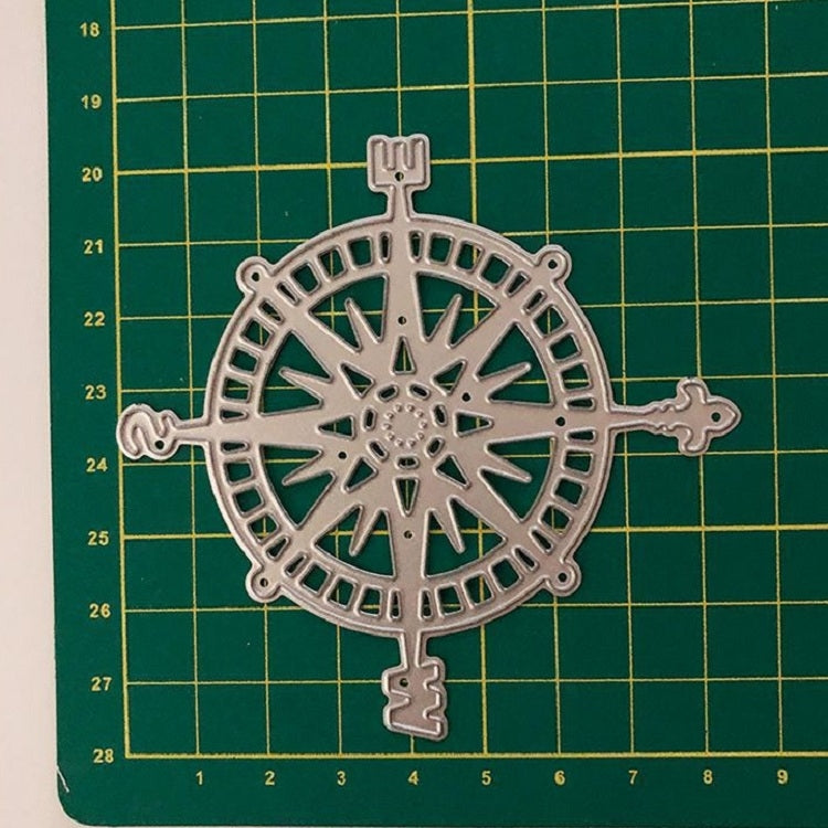 Compass Knife Mold Puzzle Handmade Greeting Card Album Making Cutting Template, Compass Shpae
