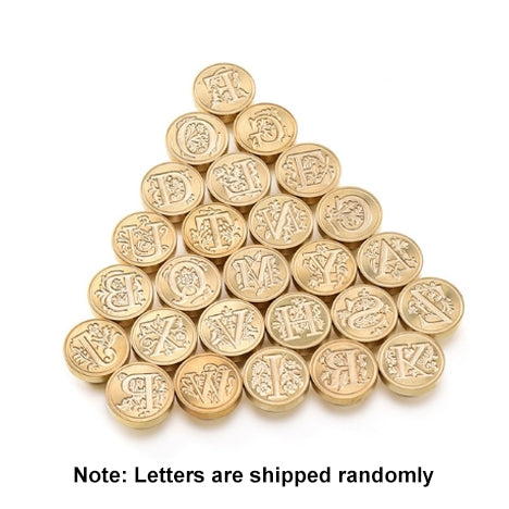 Letters Pattern Sealing Wax Paint Seal Vvintage Printing Letter Envelope Postcard Gift Seal Printing Wooden Handle Wax,Random Color Delivery