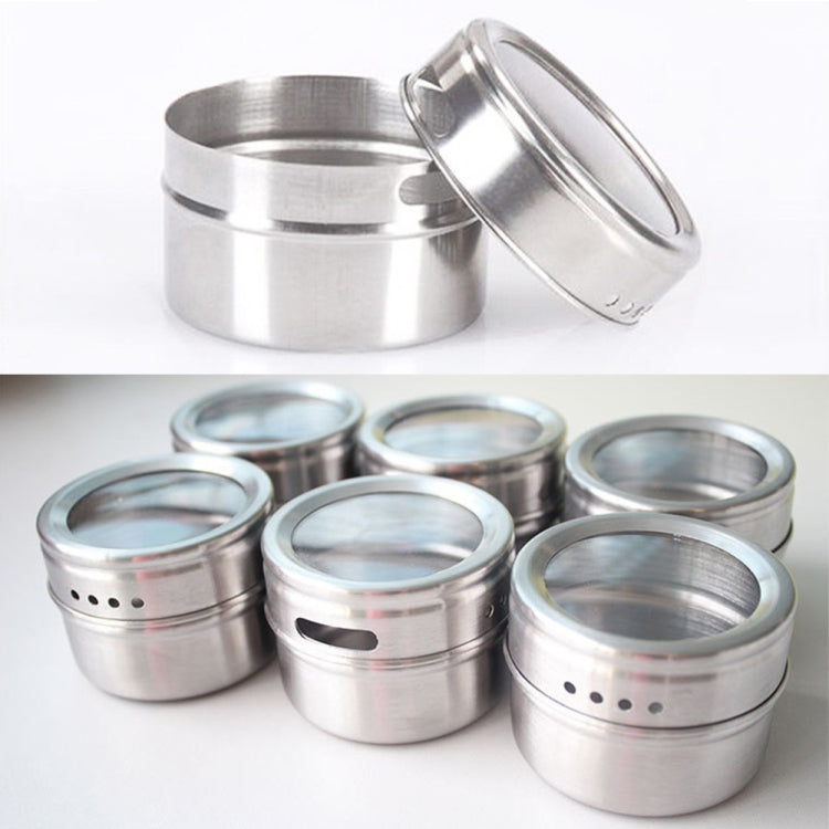 6 in 1 Kitchen Stainless Steel Salt Condiment Set Spice Jars Container Spice Bottles, Stainless Steel Spice Bottles