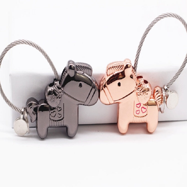 Couple Keychain with Magnet Creative Metal Small Gift Car Bag Pendant