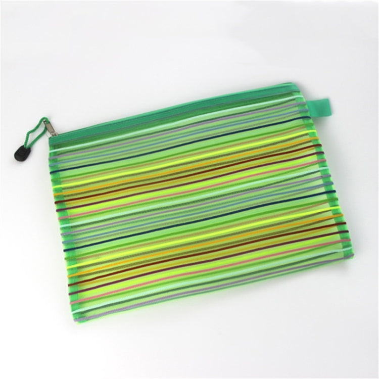 12 PCS Multicolor Plastic A5 Document Zip Up Mesh File Storage Bag, Size: 22x18cm, 22x18cm