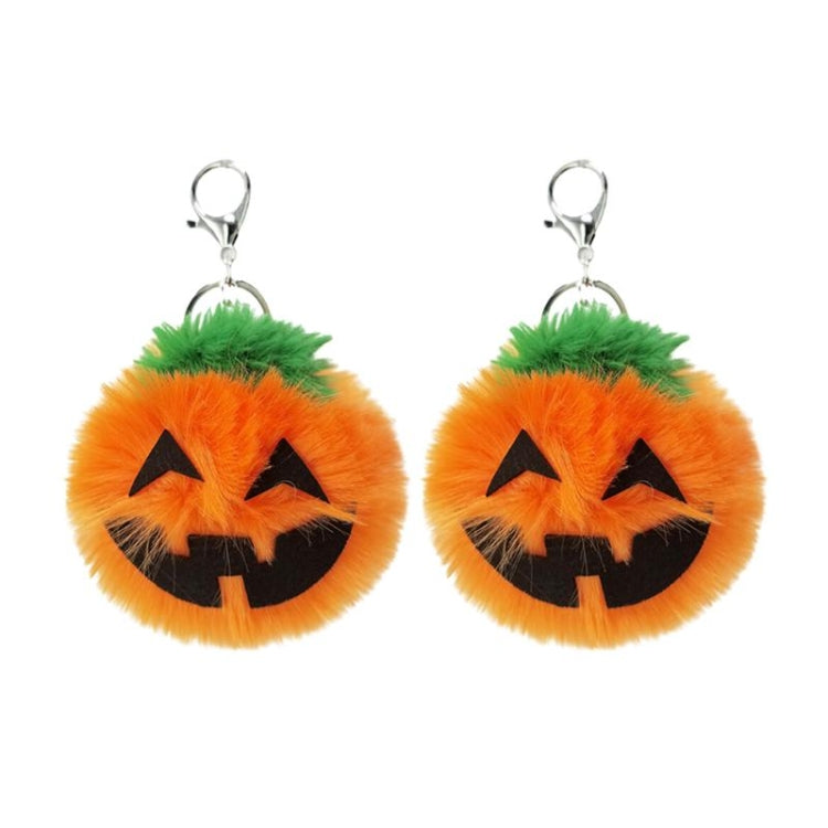 3 PCS Pumpkin Plush Keychains Fashion Car Halloween Key Chain Party Gift, Pumpkin Shape