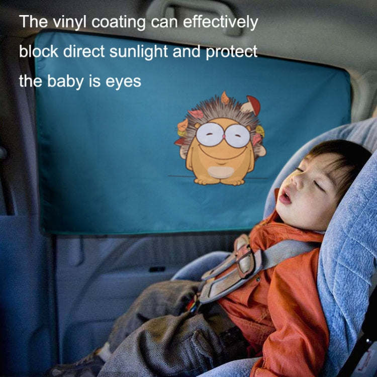 4 PCS / Set Car Window Magnet Sunshade Curtain Heat Insulation Sun Block, 4 PCS / Set (Blue Owl), 4 PCS / Set (Antlers), 4 PCS / Set (Hedgehog), 4 PCS / Set (Kangaroo), 4 PCS / Set (Catman)