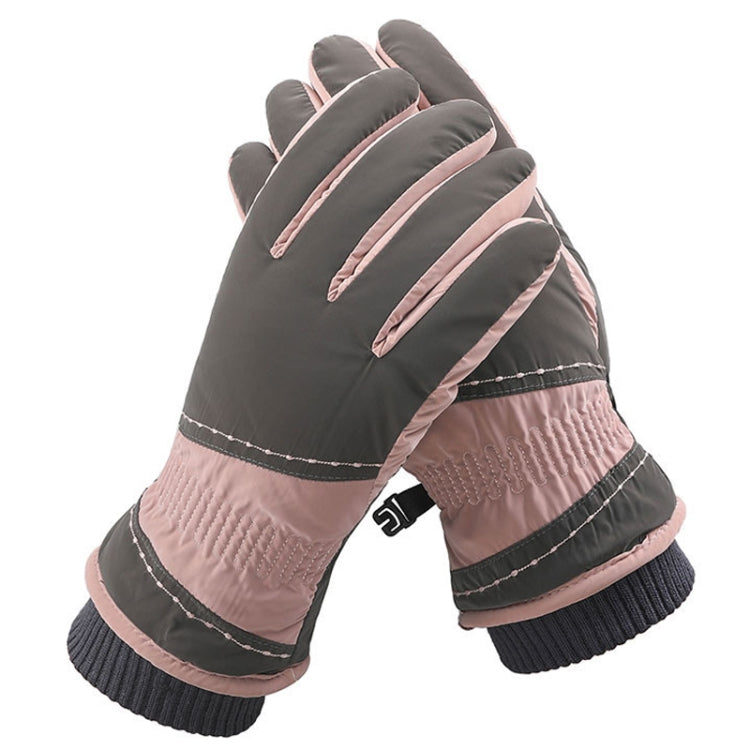1 Pair WZ-207 Outdoor Warm And Windproof Thickened Cycling Sports Anti-fall Gloves, WZ-207 (Blue Pink), WZ-207 (Gray Pink), WZ-207 (Coffee Gray), WZ-207 (Pink Gray)