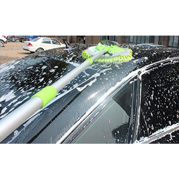 2 PCS Aluminum Alloy Three-section Telescopic Rod Car Wash Cleaning Brush Dusting Tool Dust Mop, Three-section Telescopic