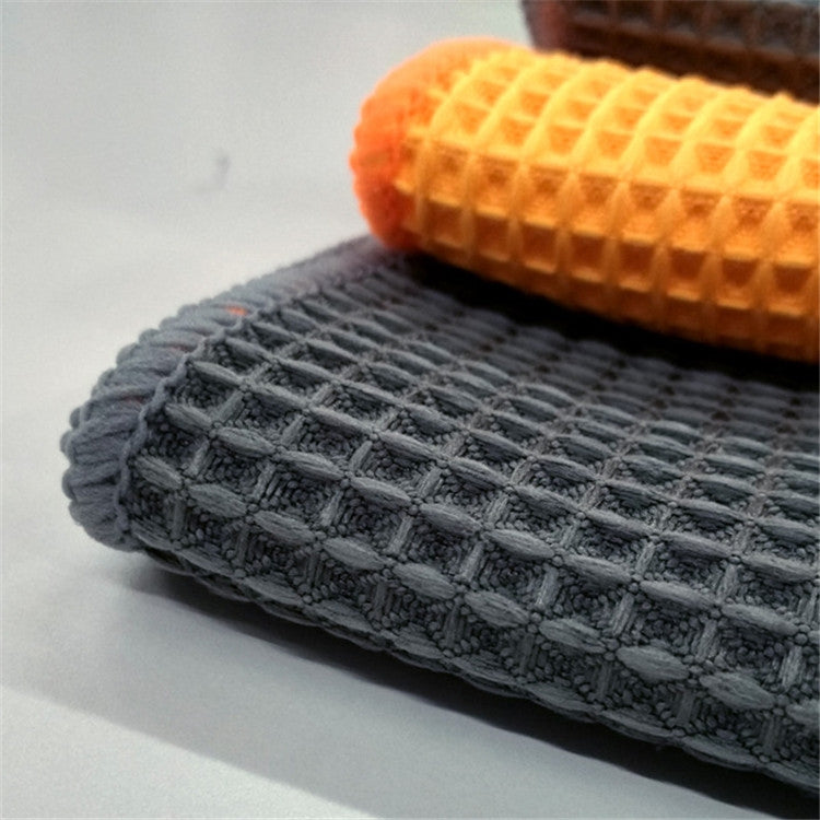 Pineapple Lattice Microfiber Lint-free Absorbent Honeycomb Car Washing Towel, 40x40cm