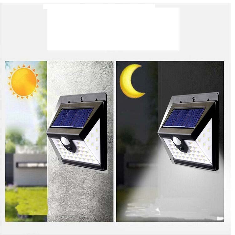 40 LEDs Solar Outdoor Body Induction Lamp IP65 Waterproof Wall Street Light, 40 LED