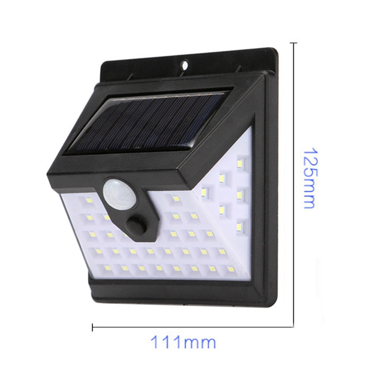 40 LEDs Solar Outdoor Body Induction Lamp IP65 Waterproof Wall Street Light, 40 LED