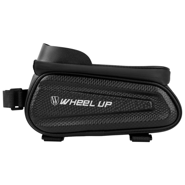 WHEEL UP Hard Shell Bicycle Bag Front Beam Bag Mountain Bike mobile Phone Touch Screen Tube Bag Riding Equipment, White reflective models, Colorful reflective models