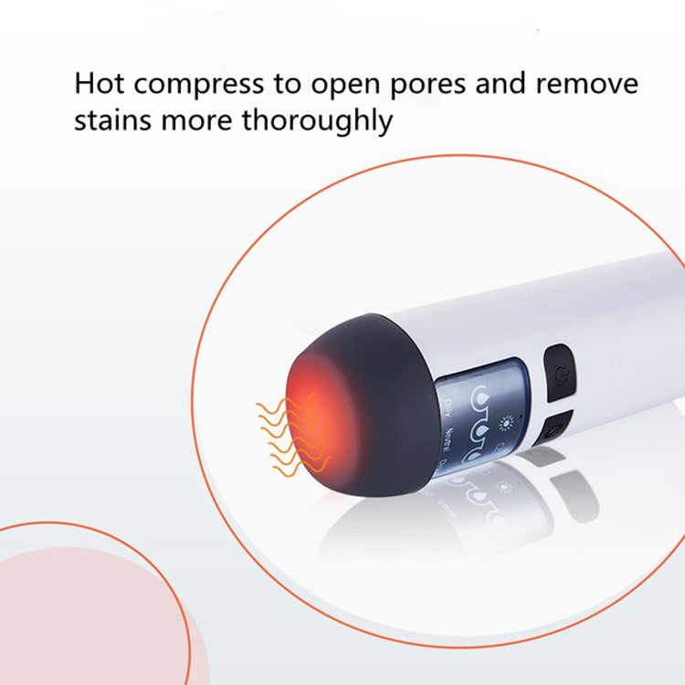 3-in-1 Temperature Sensor Blackhead Heating Electric Pore Cleaner Facial Acne Removing Device