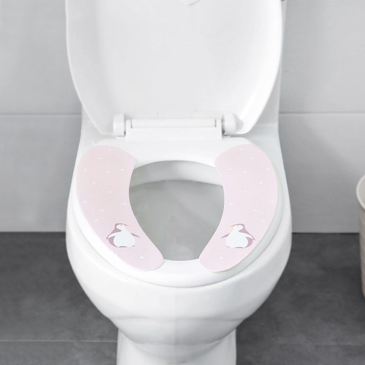 Household Paste Type Thickened Universal Toilet Seat Gasket Waterproof Toilet Seat, Random Pattern Delivery