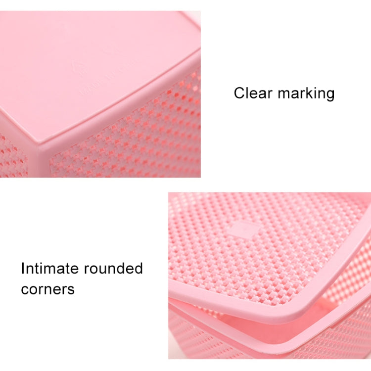 3 PSC Plastic Storage Basket Household Goods Hollow Drain Basket Kitchen Vegetable Washing Fruit Storage Basket Random Color Delivery