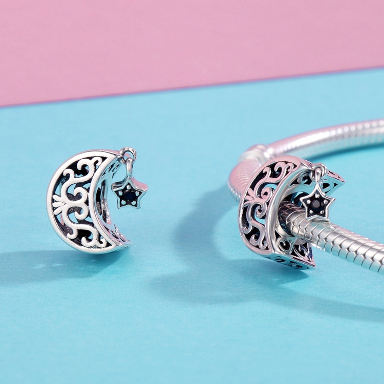 S925 Sterling Silver Star And Moon DIY Bead Accessories