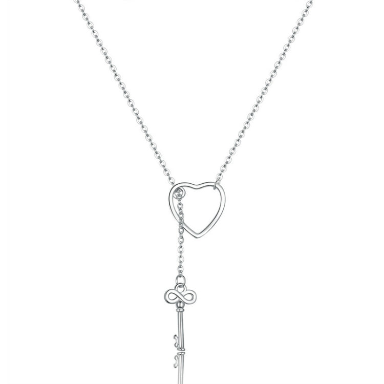 Simple Heart-shaped Female Necklace S925 Sterling Silver Necklace, SCN107