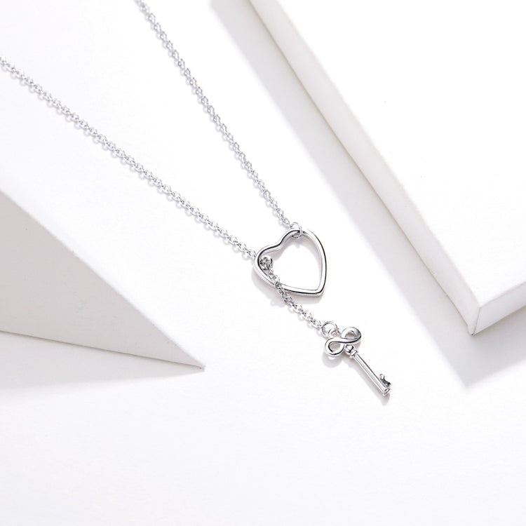 Simple Heart-shaped Female Necklace S925 Sterling Silver Necklace, SCN107