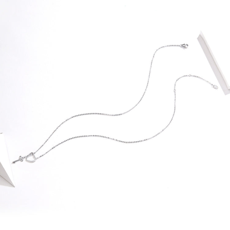Simple Heart-shaped Female Necklace S925 Sterling Silver Necklace, SCN107