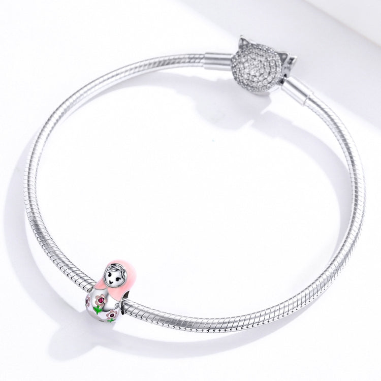 S925 Sterling Silver Loose Beads Russian Doll Beaded DIY Bracelet Jewelry Accessories