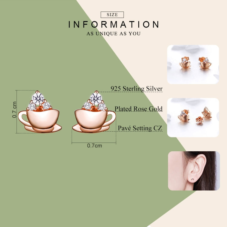 Coffee Shape Earrings Simple Girl Jewelry, SCE592