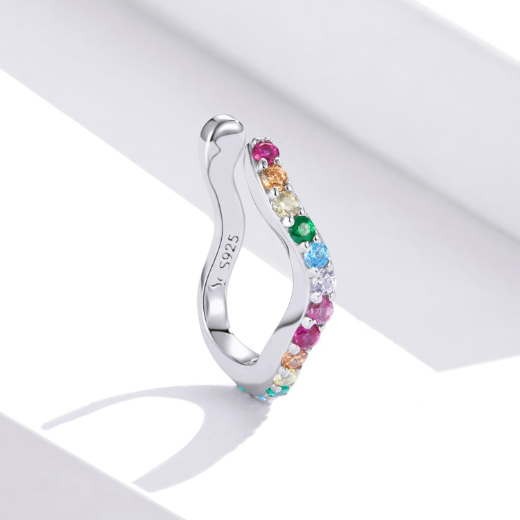 Ear Bone Clip Single Sterling Silver S925 Earrings Zircon Earrings Ear Clip, SCE894