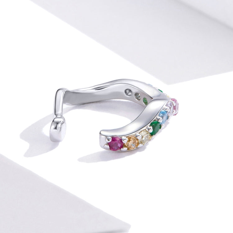 Ear Bone Clip Single Sterling Silver S925 Earrings Zircon Earrings Ear Clip, SCE894
