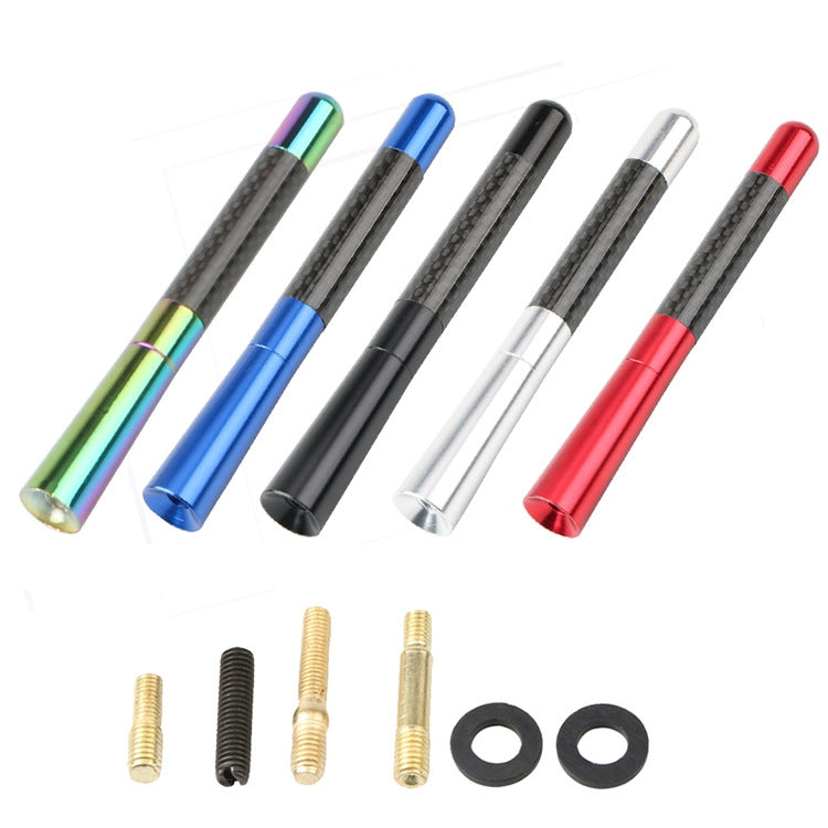 5 PCS Aluminum Alloy Carbon Brazing Antenna Car Decoration Beautiful Antenna Car Roof Antenna Modification