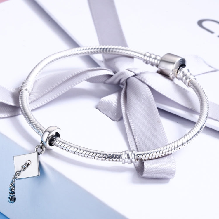 University Hat Charm S925 Sterling Silver Loose Beads DIY Bracelet Aaccessories