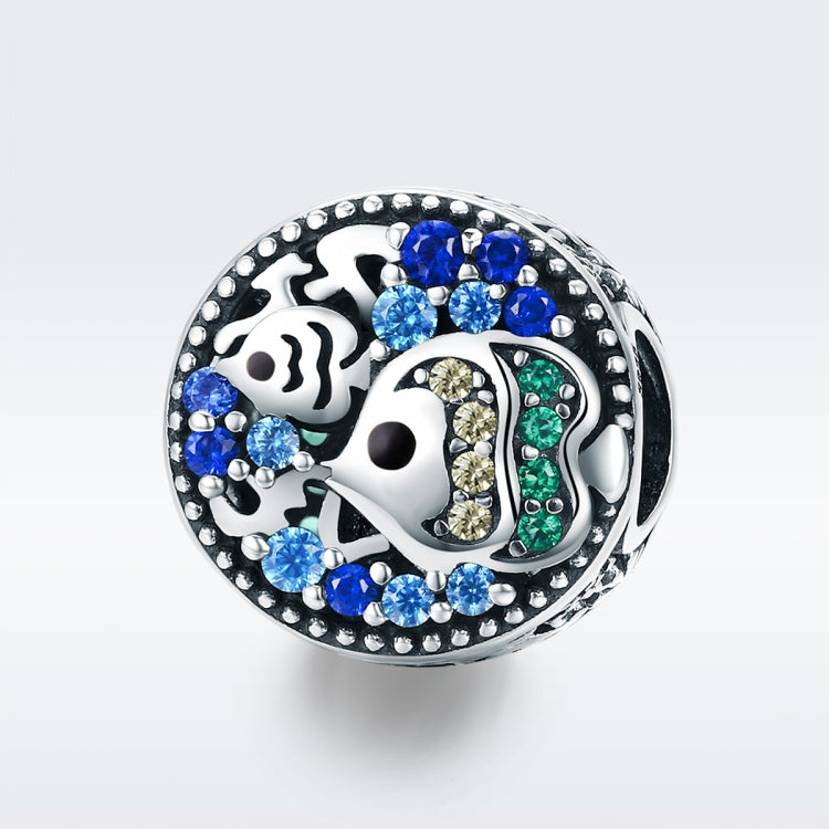 S925 Sterling Silver Underwater World Colorful Fish Oil Beads DIY Bracelet Accessories