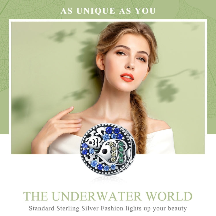 S925 Sterling Silver Underwater World Colorful Fish Oil Beads DIY Bracelet Accessories