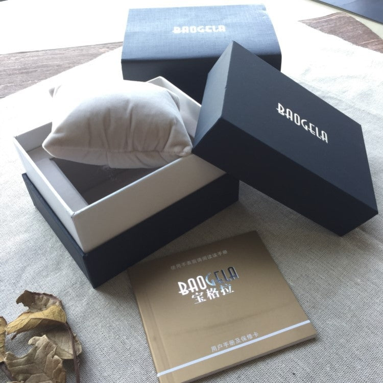 BAOGELA Paper + Sponge Square Watch Packaging Box Black Watch Gift Box, Size: 12.5 x 9.5 x 7.2cm, 12.5 x 9.5 x 7.2cm