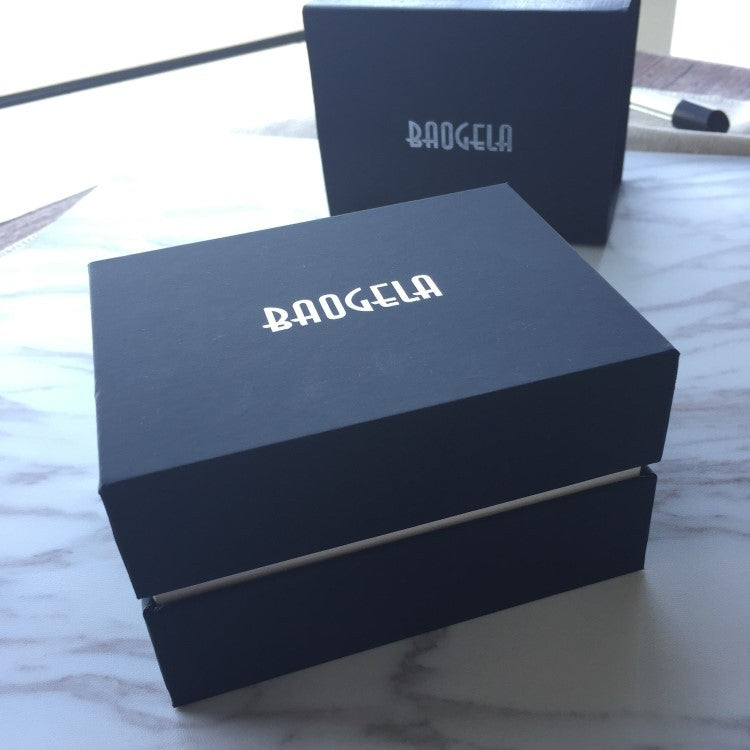 BAOGELA Paper + Sponge Square Watch Packaging Box Black Watch Gift Box, Size: 12.5 x 9.5 x 7.2cm, 12.5 x 9.5 x 7.2cm