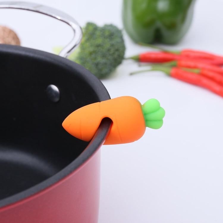 6 PCS Silicone Carrot Pot Lid Elevated Anti-overflow Device Kitchen Utility Gadget, Carrot
