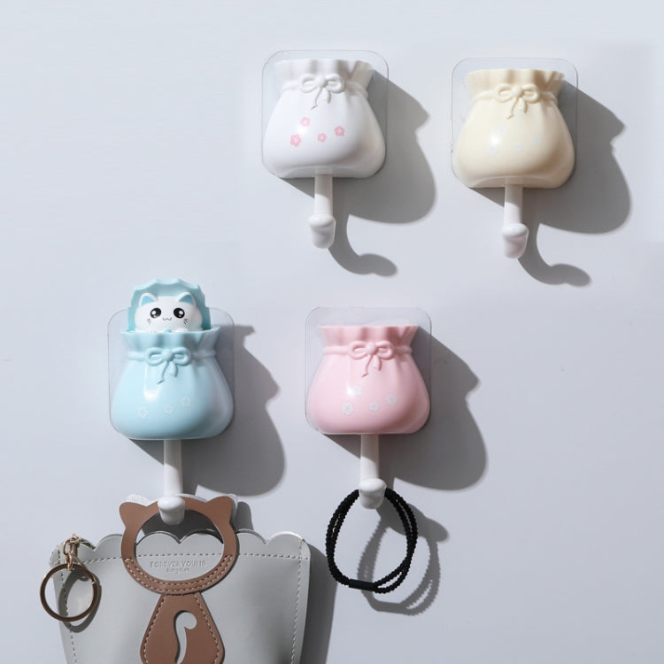Lucky Cat Hook Free Punch Wall Hanging Wall Entrance Key Glue Hook Back Coat Storage Random Colour Delivery, Lucky Cat Hook