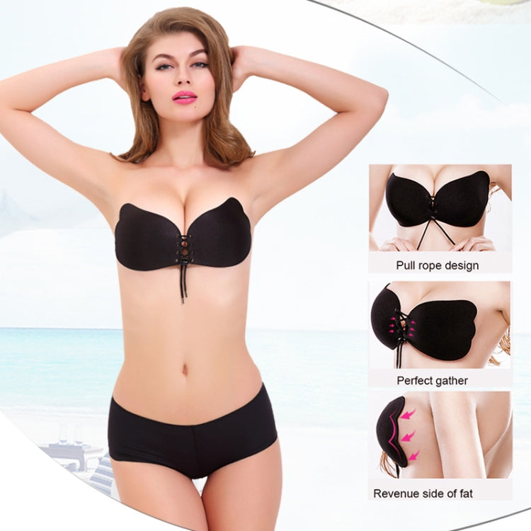 Women Self-Adhesive Strapless Bandage Blackless Solid Bra Silicone underwear Invisible Bra, S, M, L, XL