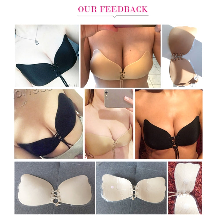 Women Self-Adhesive Strapless Bandage Blackless Solid Bra Silicone underwear Invisible Bra, S, M, L, XL