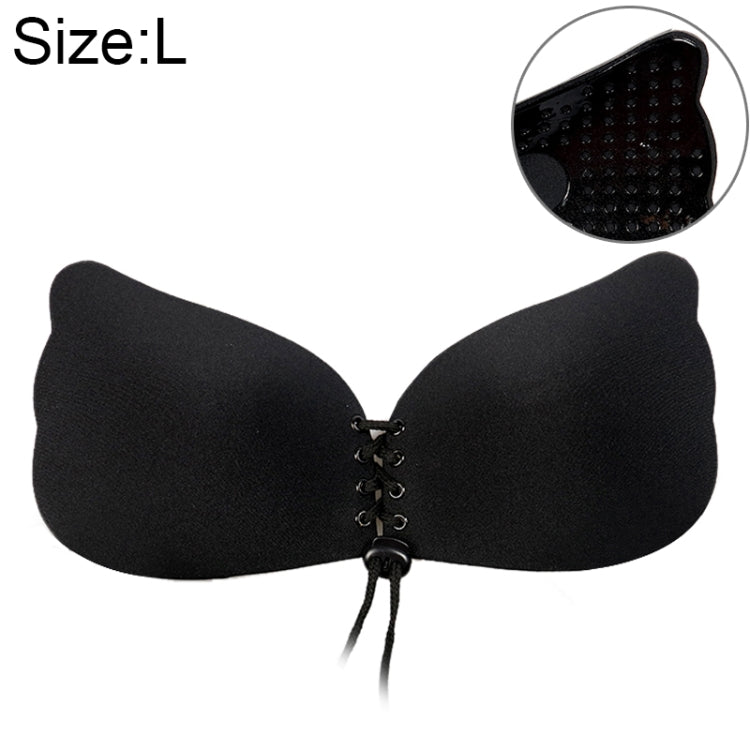 Women Self-Adhesive Strapless Bandage Blackless Solid Bra Silicone underwear Invisible Bra, S, M, L, XL
